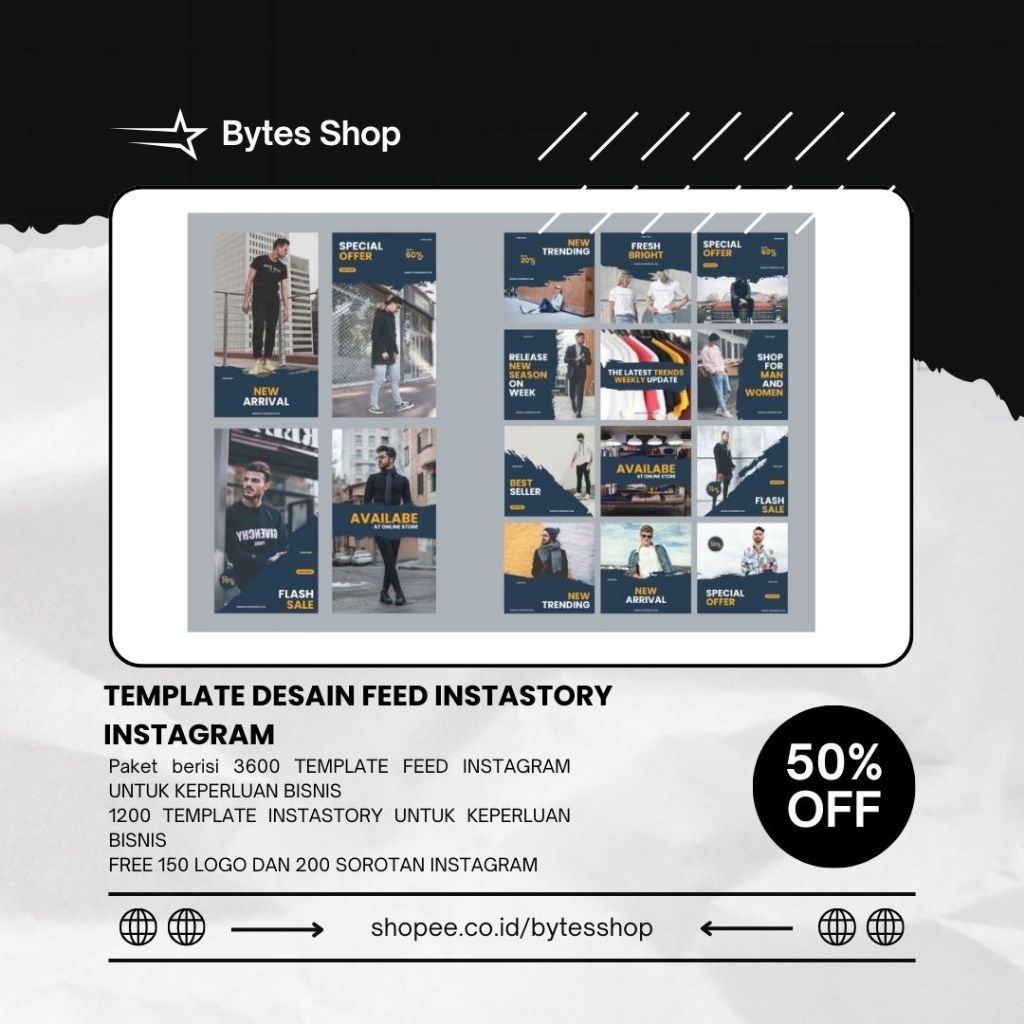 4500++ TEMPLATE DESAIN FEED INSTASTORY INSTAGRAM PROMO DISKON GIVEAWAY DLL CEK FOTO PRODUK