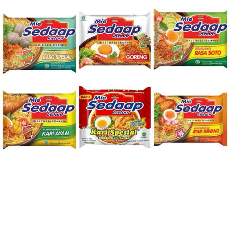 

mie instan, mie sedaap 70gr berbagai varian