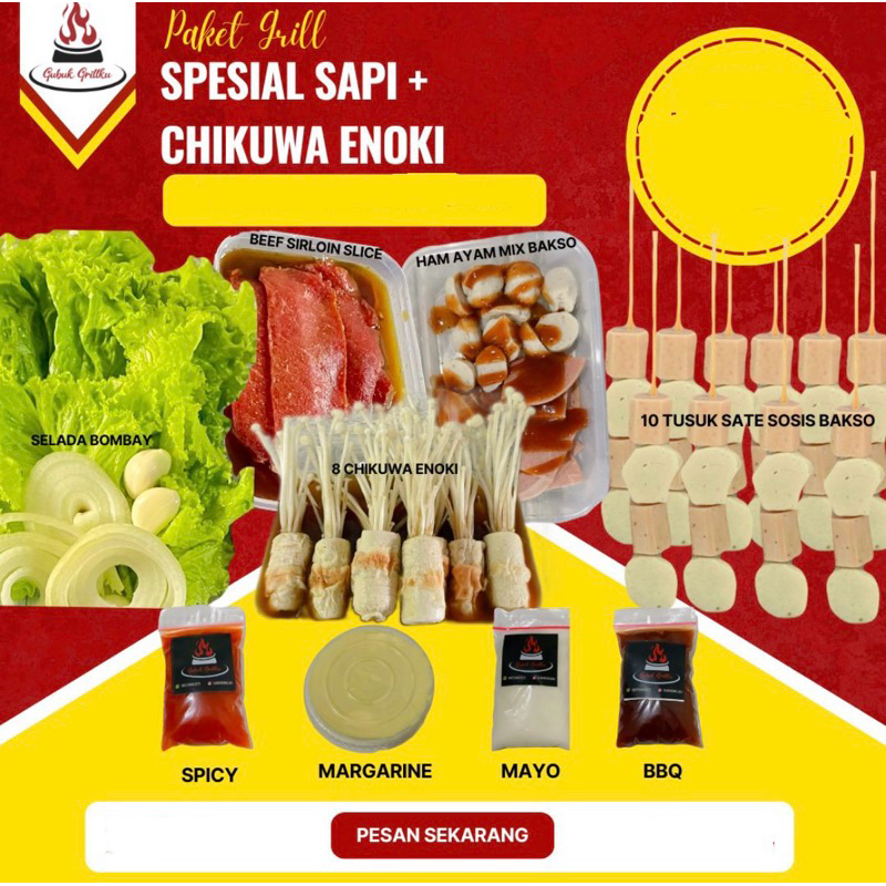 

PAKET SPESIAL SAPI + CHIKUWA ENOKI