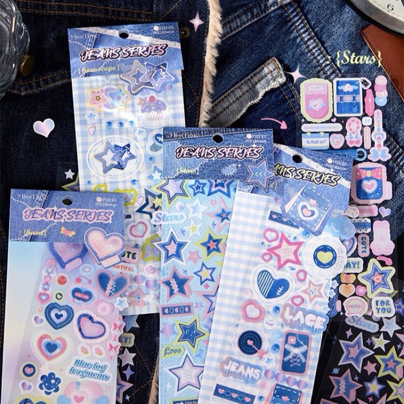

(SA-8) Sticker Aesthetic Cute Jeans Series