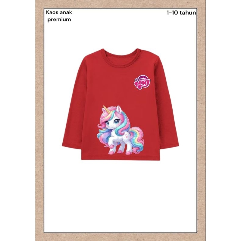 baju kaos atasan anak perempuan kuda pony