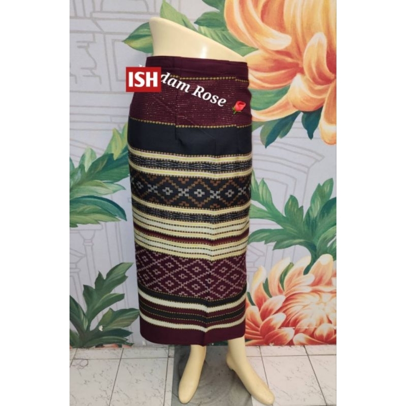 Rok Lilit Tenun Madam Rose Bangkok Kancing Terpisah