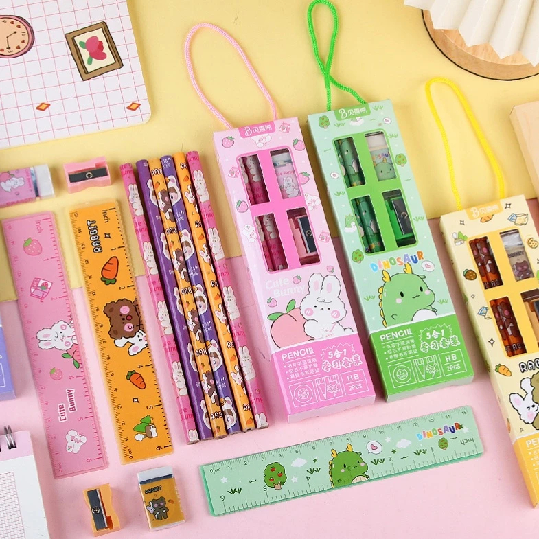 

Pensil Motif Karakter Set Pensil Set Alat Tulis 5 In 1 Hampers Anak Alat Tulis Hampers Ulang Tahun