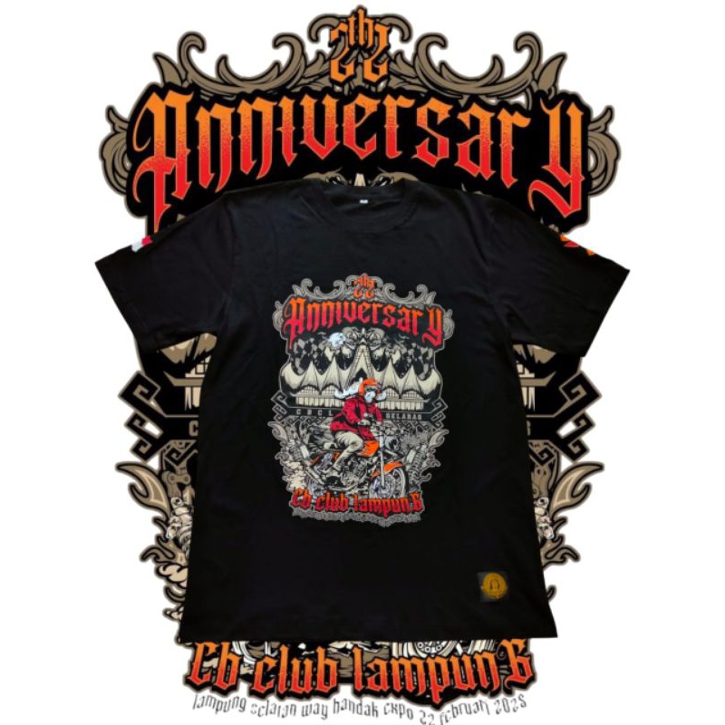 kaos 22tahun anniversary cb club lampung "selaras"