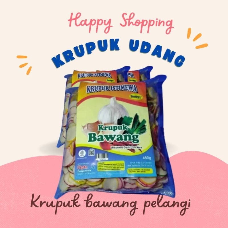 

Krupuk Bawang cap Hendry 450 gr
