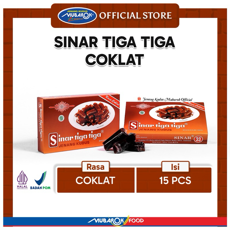 

Jenang Kudus Sinar Tiga-Tiga Coklat, Dos 15 s'
