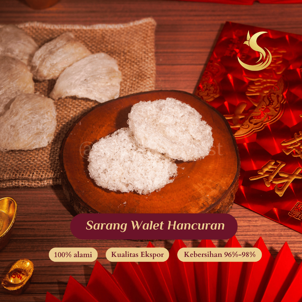 

SCARLET - Sarang Burung Walet Hancuran/ Yemping / Bird Nest / Yanwo / 燕窝