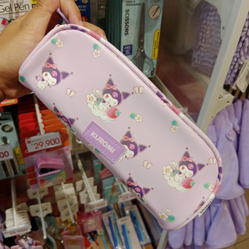 

Miniso Sanrio Characters Strawberry Collection Big-Zipper Stationery Case(Kuromi)