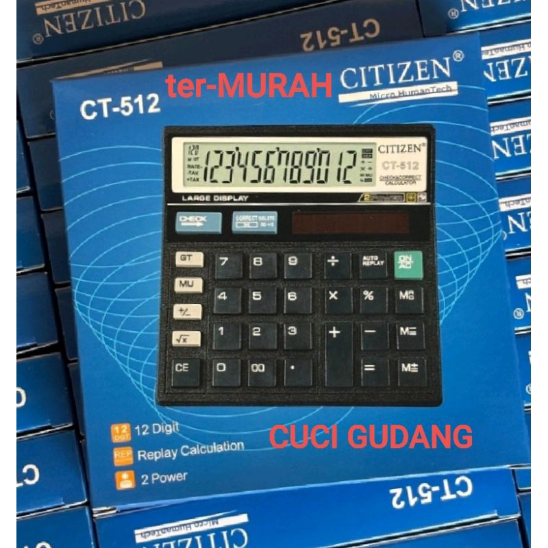 

Kalkulator citizen ct512 12digit calculator check dual 2power