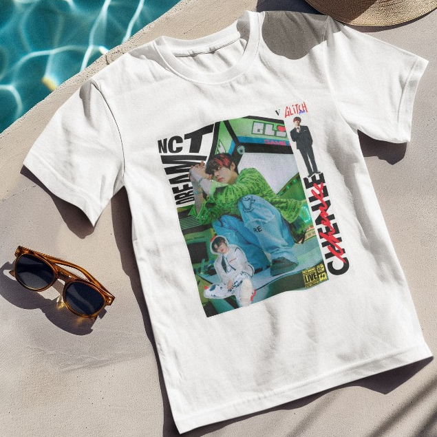 Dtg.Bdg Kaos Kpop Idol Chenle NCT T-Shirt NCT 127 Chenle NCT Dream FanArt DTG Print On T-Shirt