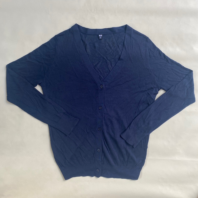Cardigan UNIQLO Navy / Cardigan Tipis UNIQLO