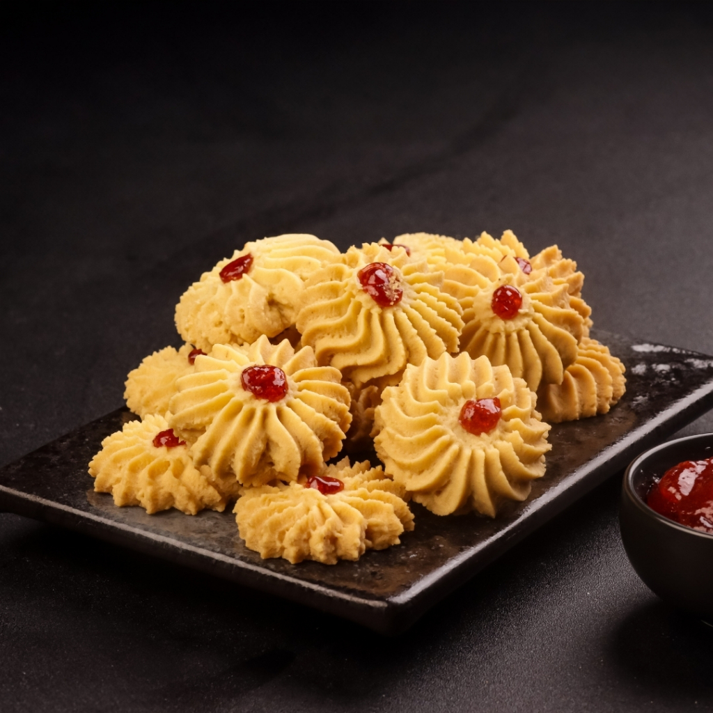 

Termurah !!! Kue Semprit Strawberry Manis Gurih ukuran toples tabung 200 - 600 ml murah meriah