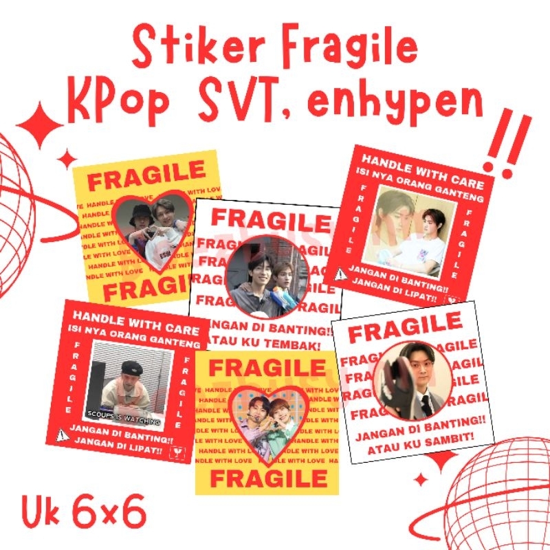 

STIKER LABEL FRAGILE KPOP - ISI 15PCS