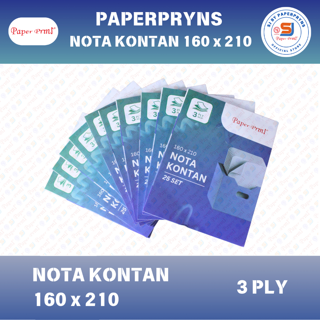 

[SET ISI 10] PAPERPRYNS Nota Kontan 160 x 210 mm – 3 PLY - NCR (25 SET)
