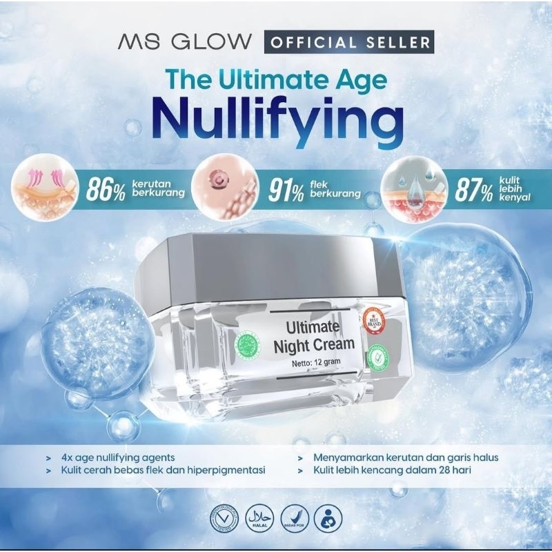 ULTIMATE NIGHT CREAM MS GLOW/CREAM MALAM MS GLOW/CREAM MALAM ULTIMATE MS GLOW/CREM MALAM ANTI AGING