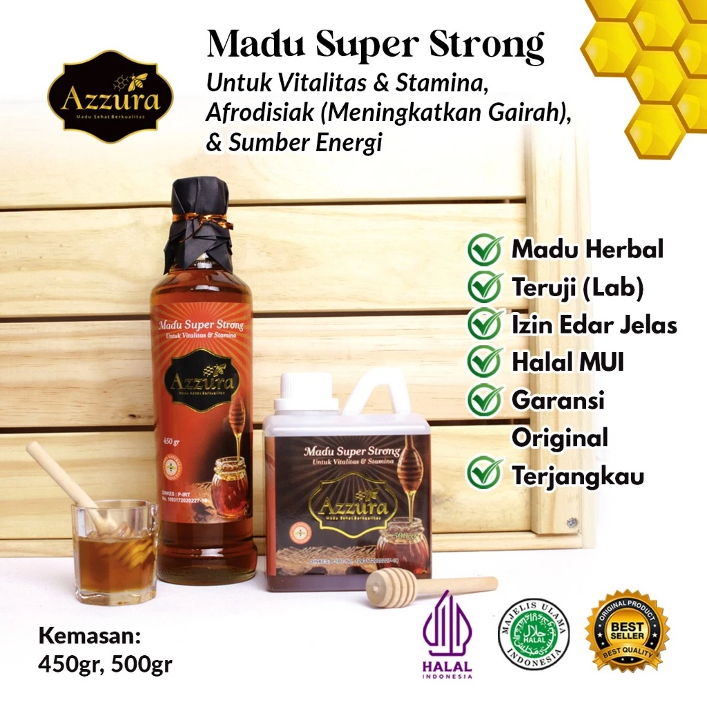 

Madu Azzura - Madu Super Strong Herbal Asli Stamina Pria Untuk Vitalitas Tubuh Original 100%