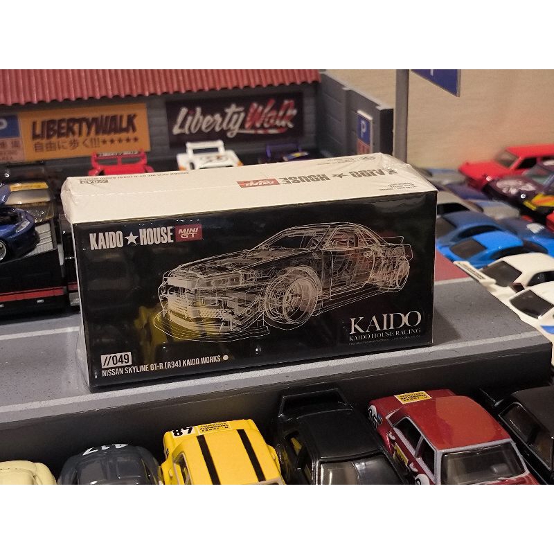 Mini GT Kaido House KHMG049 Nissan R34 Putih segel