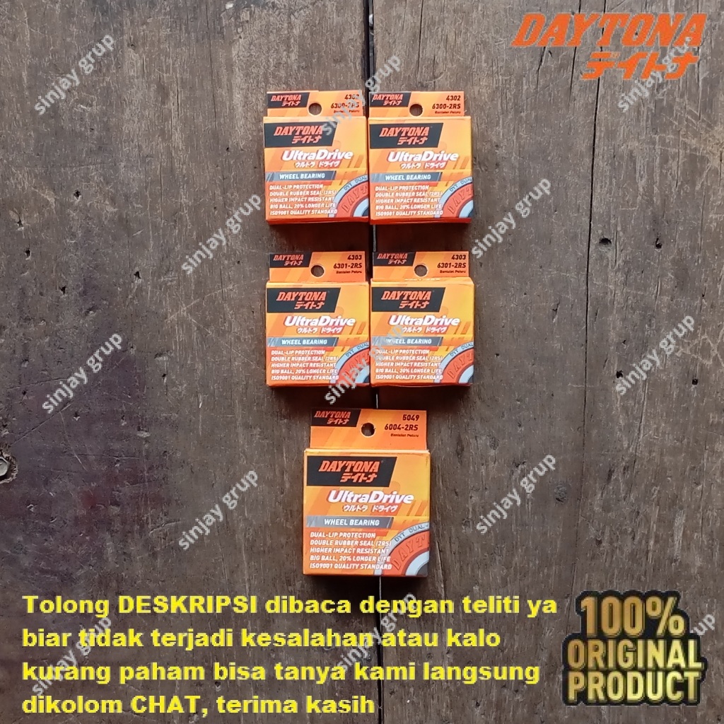 Daytona Paket Bearing Laher Roda Jupiter Z Lama Burhan Z1 Crypton Depan Belakang Gear Gir Original