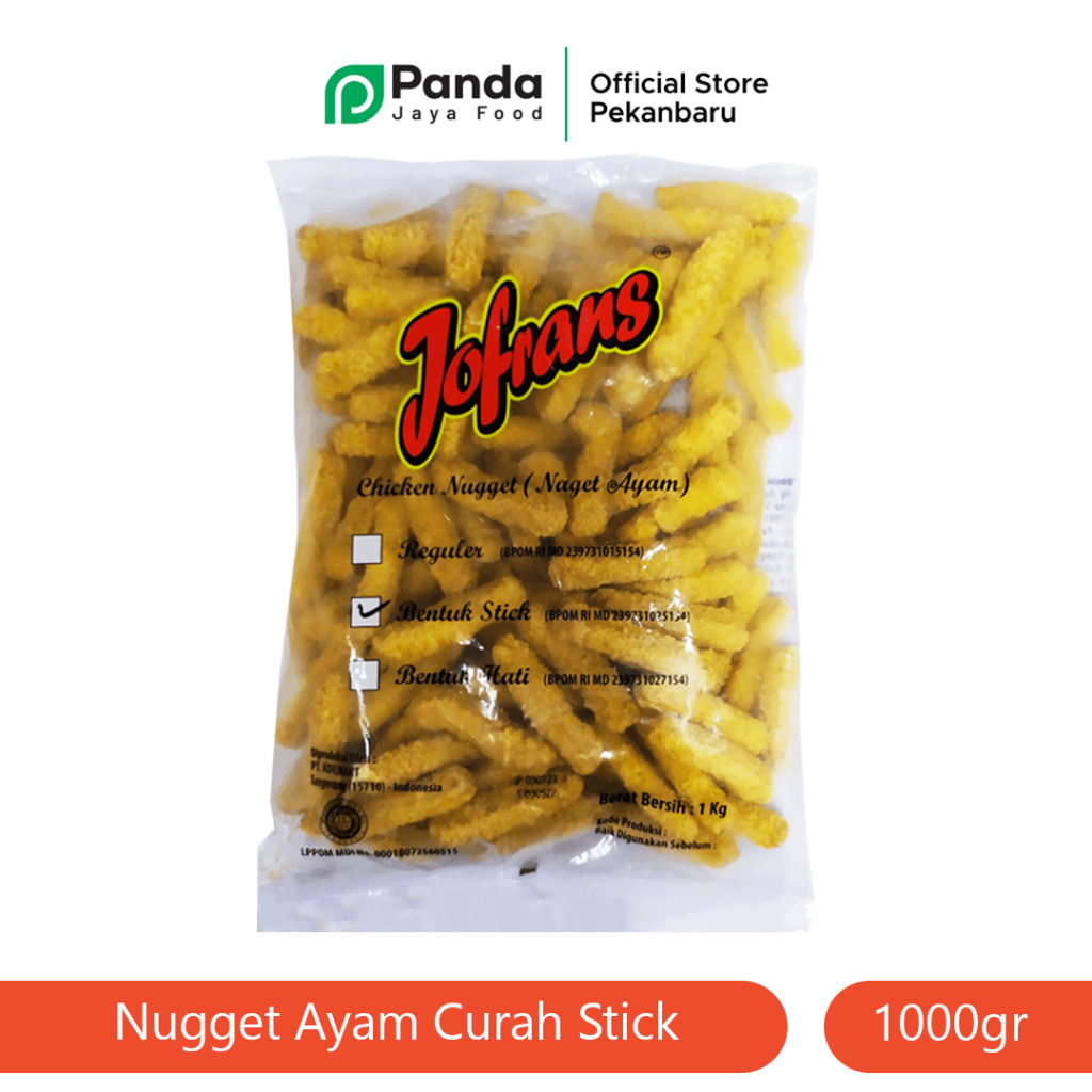 

Jofrans Nugget Ayam Curah Stick 1000 Gram