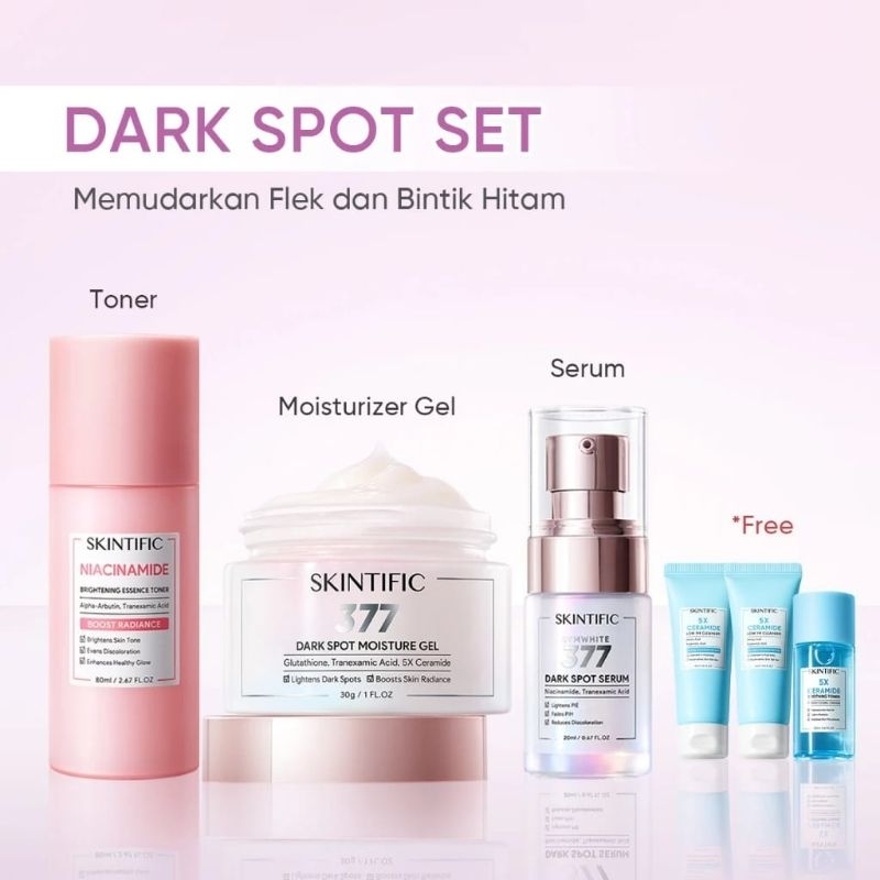 SKINTIFIC 6PCS PAKET SKINCARE SET