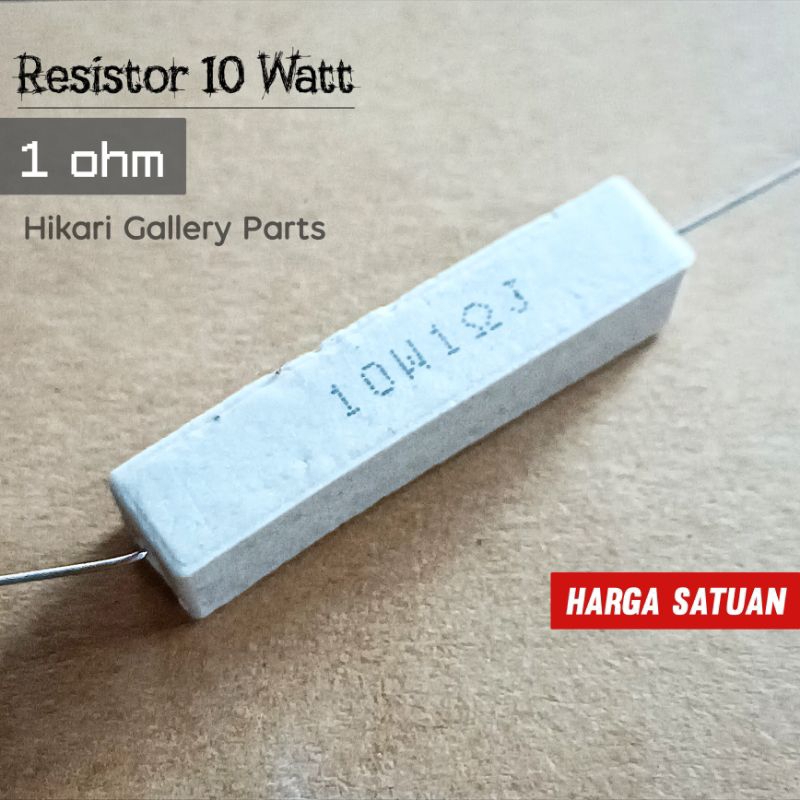 Resistor 10W 1 ohm / resistor kapur 10 watt 1r 1 ohm 1ohm r kapur 10watt 1r