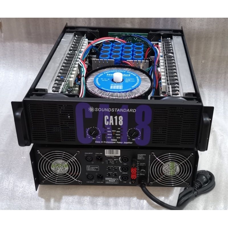 Power 2 Channel Soundstandard CA18 Pro Body Panjang 4 Kipas Power 2 Channel Soundstandard CA 18