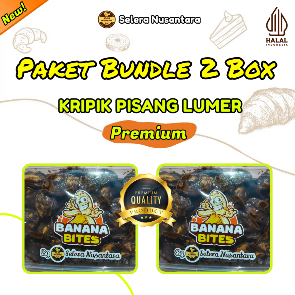 

[Paket Bundling 2 Box] Keripik Pisang Lumer Crunchy 200gr | Premium 500ml