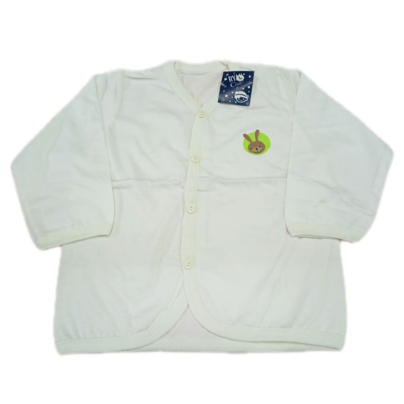 Ryan Collection baju panjang bayi putih simbol (1pcs)