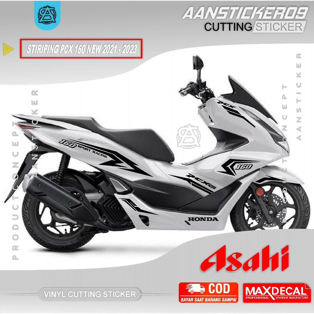 Striping Pcx 160 New Tahun 2021 Sampai 2024 Stiker Lis Bodi Pcx 160 Vol 3 Stiker Cutting