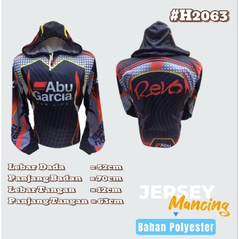 Kaos/jersey mancing keren berkupluk atasan mancing