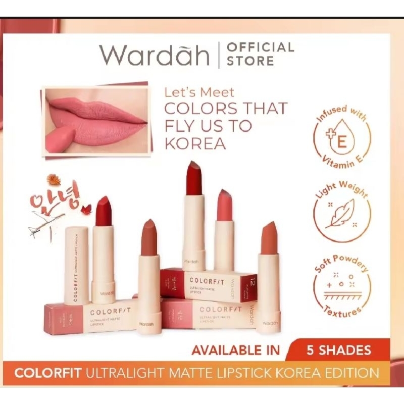 Wardah  Colorfit Ultralight Matte Lipstik Original 100%