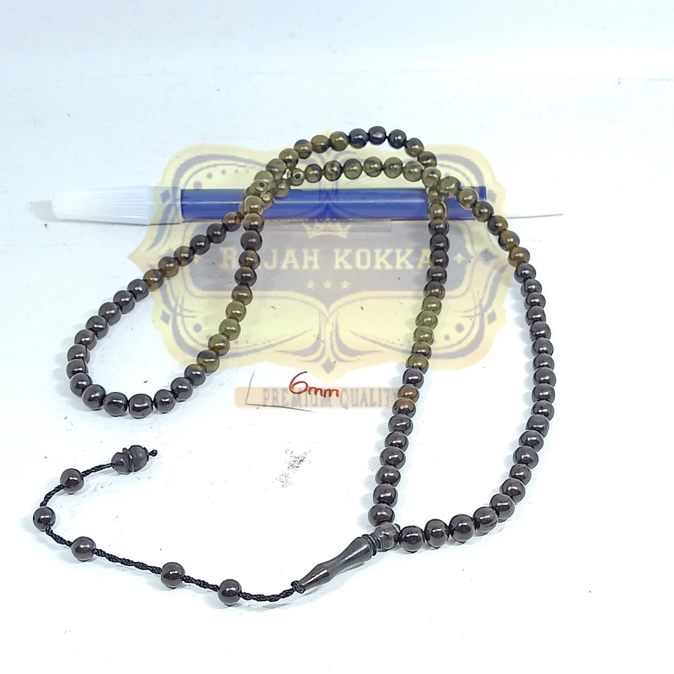 KODE G12K TERMURAH tasbih kokka kaukah 99 bulat 6 mm hitam