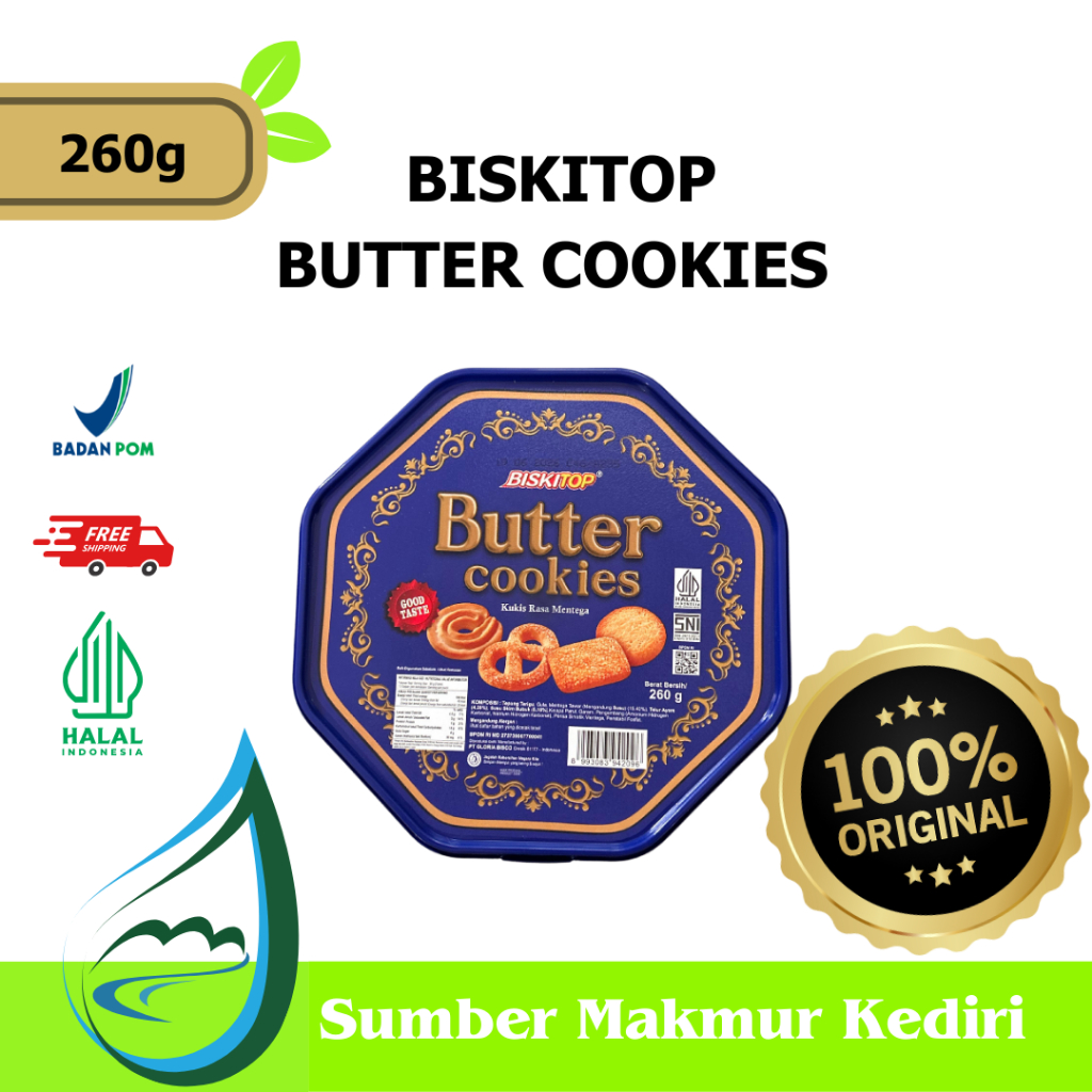 

Biskitop Butter Cookies Rasa Mentega 260g - Kediri