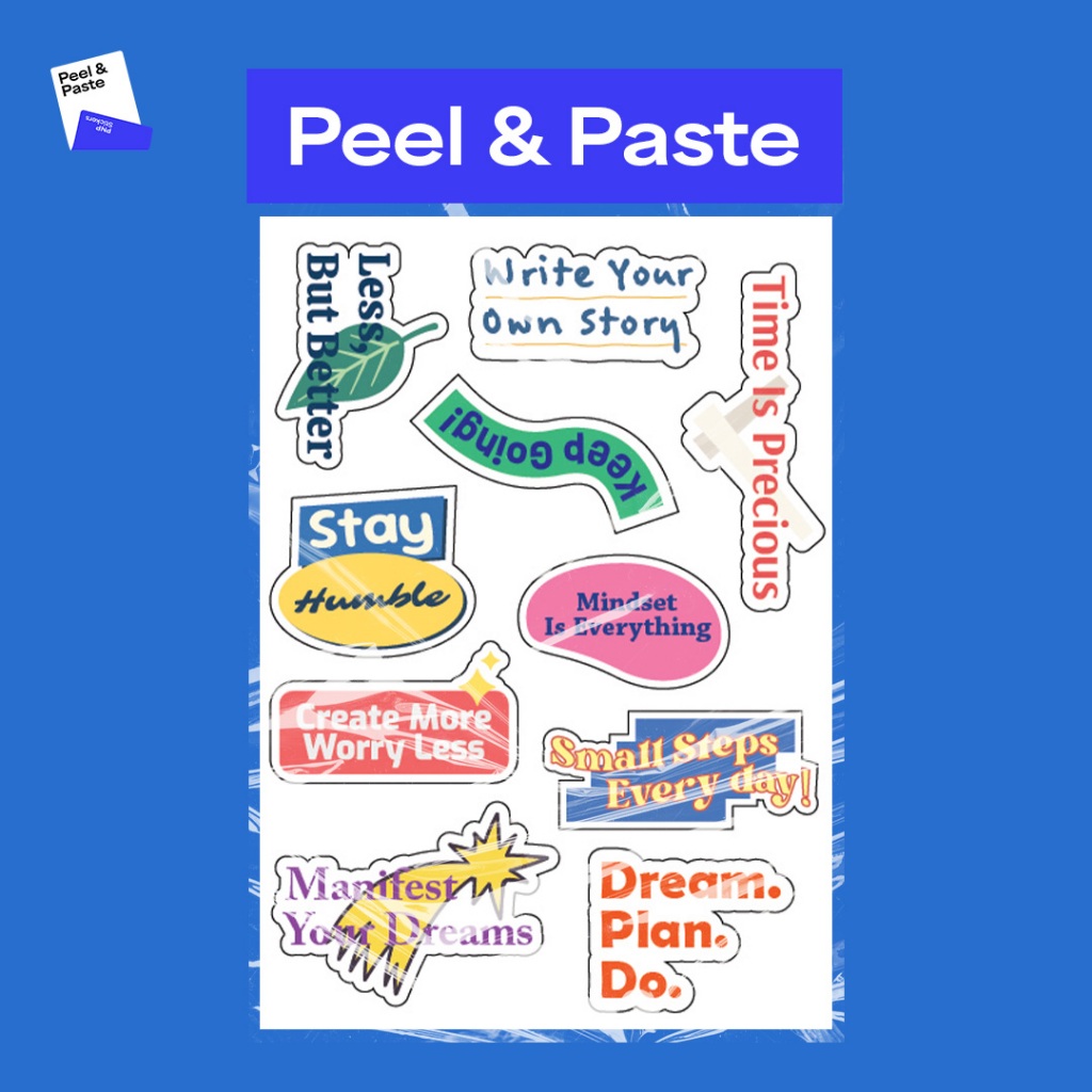 

[10 pcs] Sticker Tumblr Aesthetic bahan vinyl waterproof | PNP Stickers