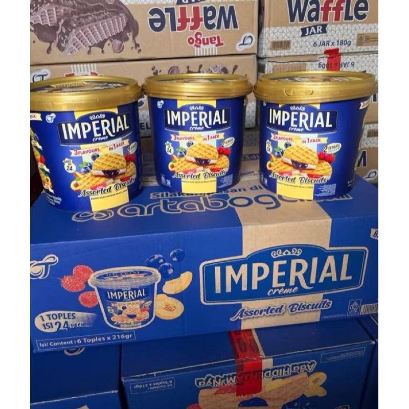 

Imperial biskuit Jar isi 6 kemasan 210Gr Kartonan murah