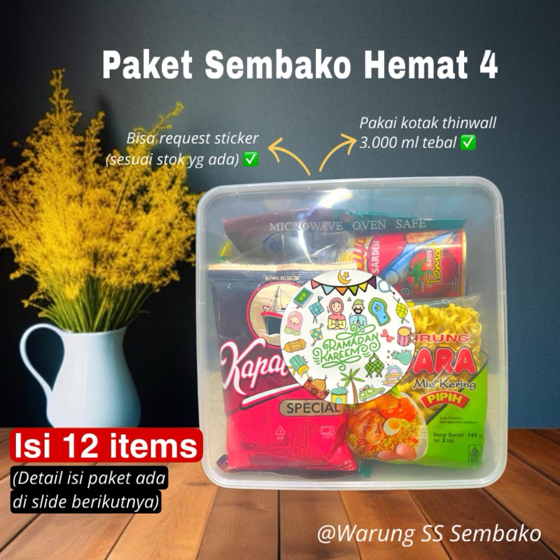 

Paket Hampers Sembako Thinwall - Paket Hemat 4