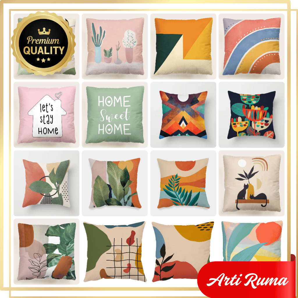 SARUNG BANTAL SOFA BESAR 40x40 45x45 50X50 60x60 SET BOHO COVER BANTAL PROMO MOTIF BOHO PILLOW CASE
