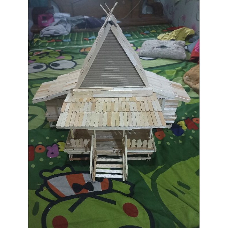 Rumah Adat Riau Custom Stik Es Krim RB6