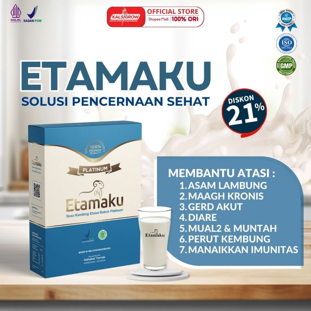 

Etamaku Susu Kambing Etawa Paket Sehat 1 Box Untuk Pencernaan dan Kesehatan Tubuh