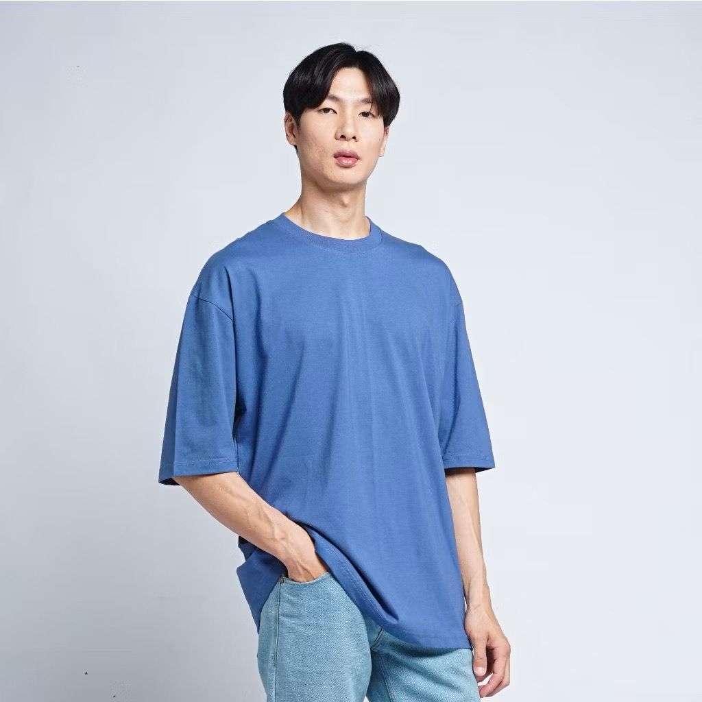 TERBARU Atasan Kaos Oversize wanita warna BIRU