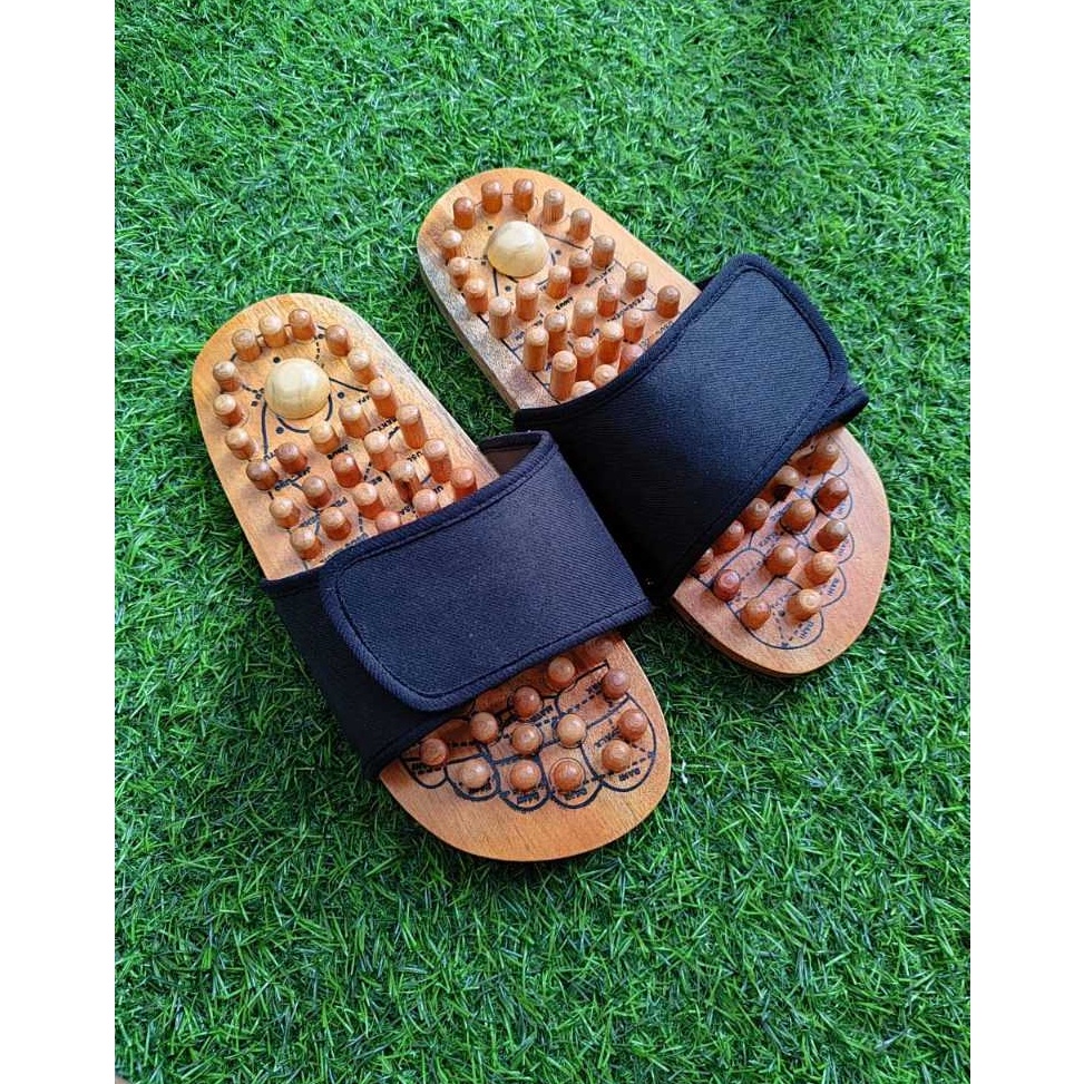 KODE Q75P Sandal Refleksi Terapi Rematik Pria Wanita  Sandal kesehatan Duri Kayu