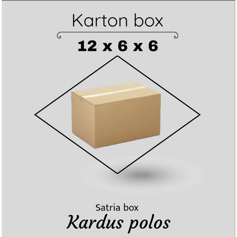 

Kardus Polos Karton box 12 x 6 x 6