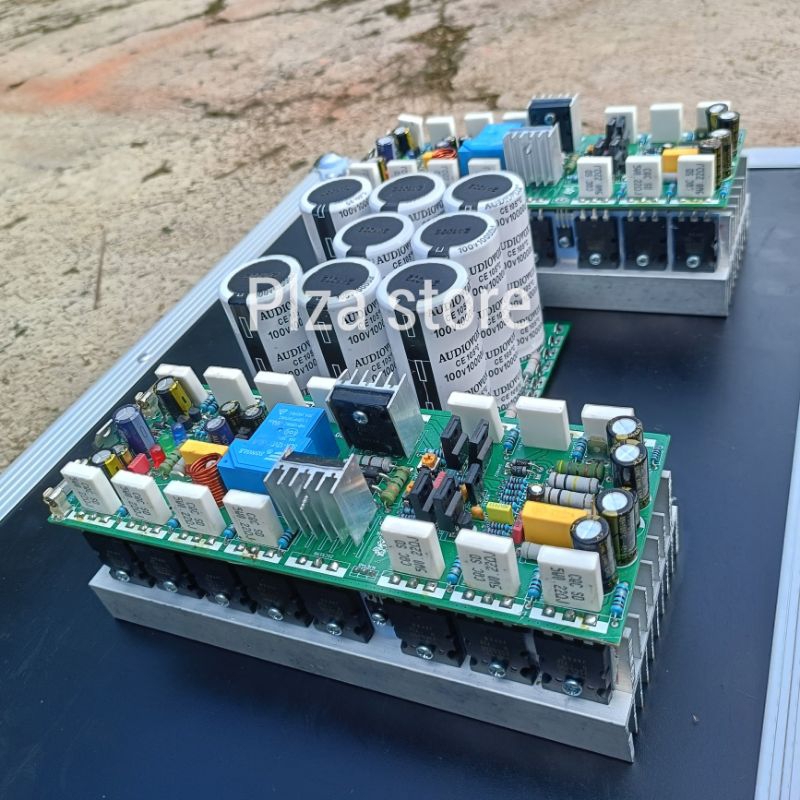 2.pcs Driver power MCRD V3 Darlington 2U Fullset+ PSU 8 elco 100v 10000uf Audiovox putih original co