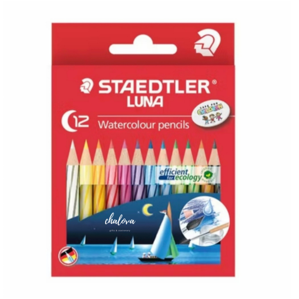 

[PCS] PENSIL WARNA LUNA STAEDTLER PENDEK 12 WARNA WATERCOLOUR / PENSIL WARNA PENDEK