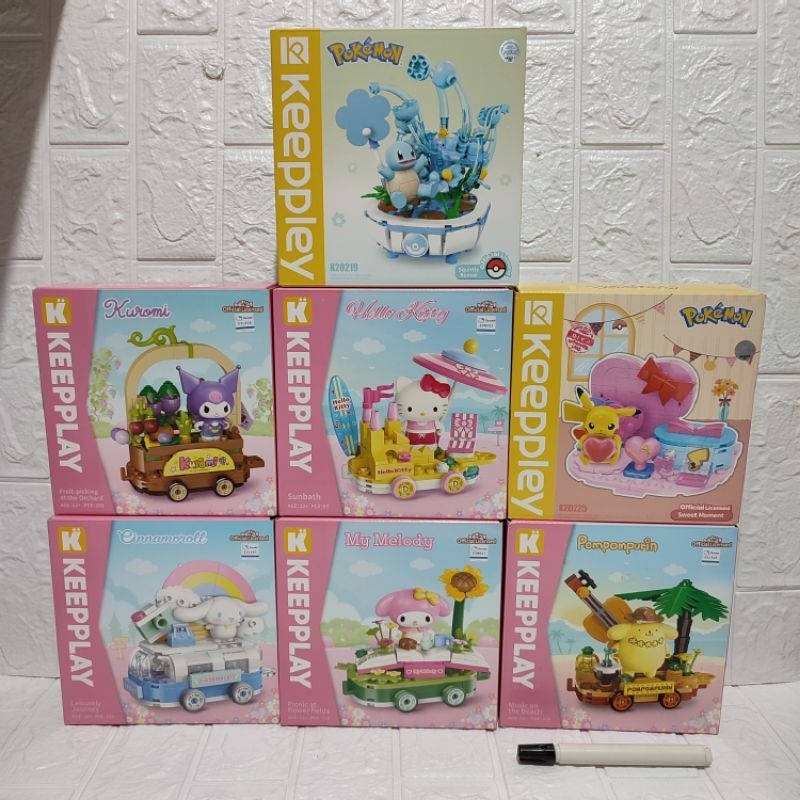 Mainan Lego Keeplay Sanrio, Pokemon Original
