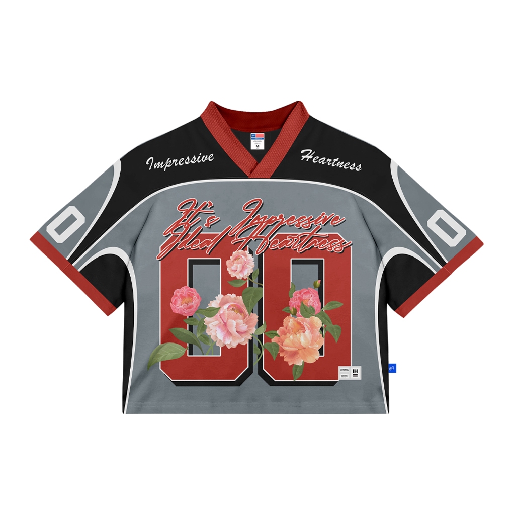 HEARTNESS Tshirt Jersey Oversize Boxy Roxanne Vintage Kerah V-neck Atasan Pria Wanita