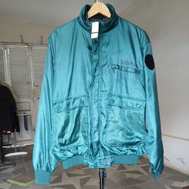 Jeket winter desk CASABLANCA second Original warna hijau kebiruan LD 127cm Pjg 71cm rip tangan kenca