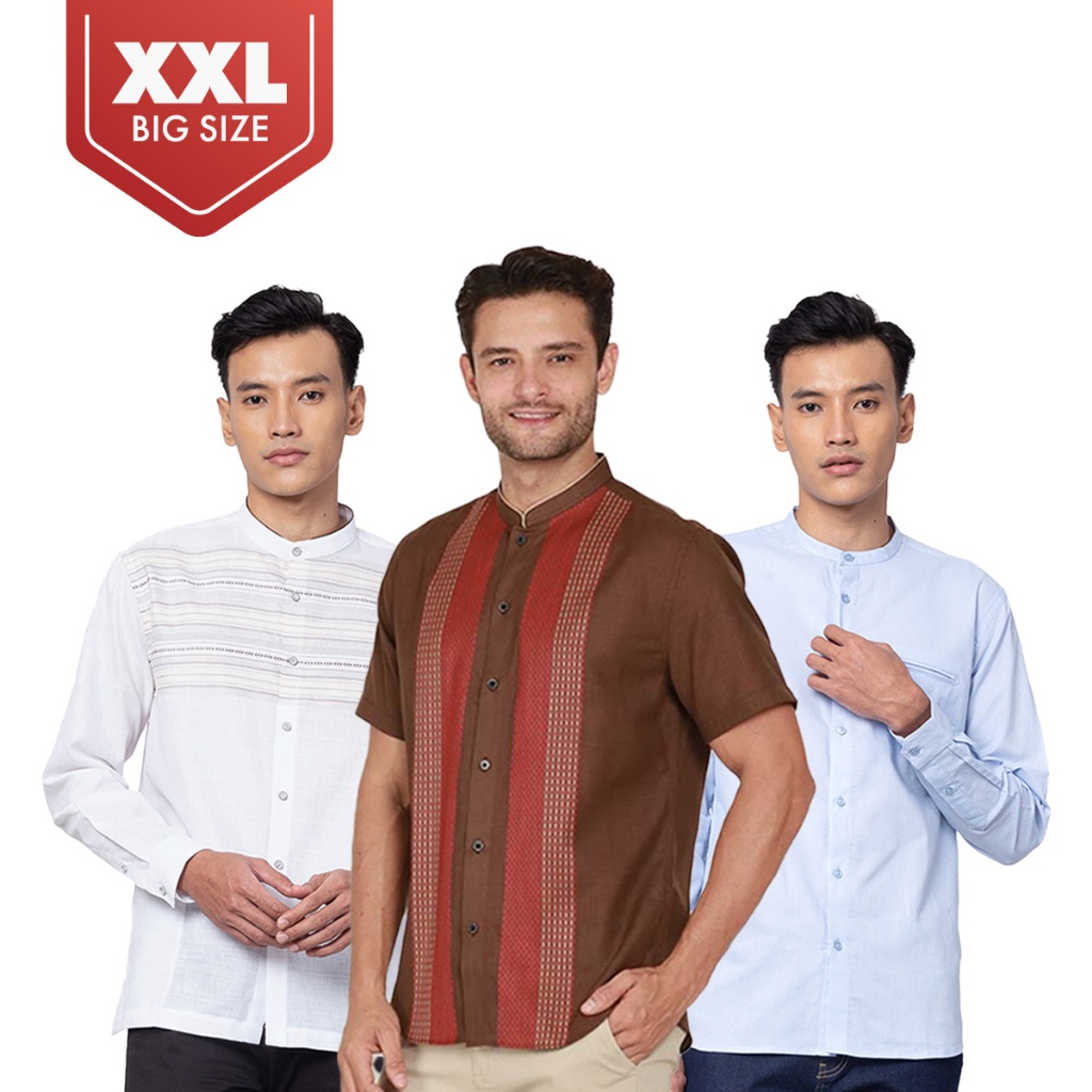 EDWIN JEANS - Kemeja Koko Baju Muslim Pria Dewasa Big Size XXL