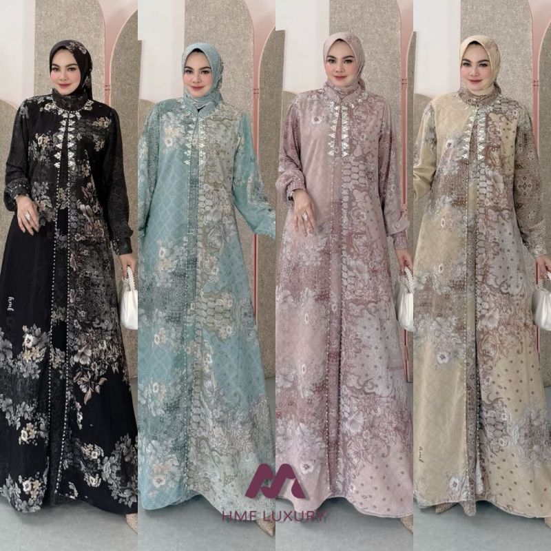 READY GAMIS SHELLA DRESS SET HIJAB PREMIUM ORI BY HMF LUXURY