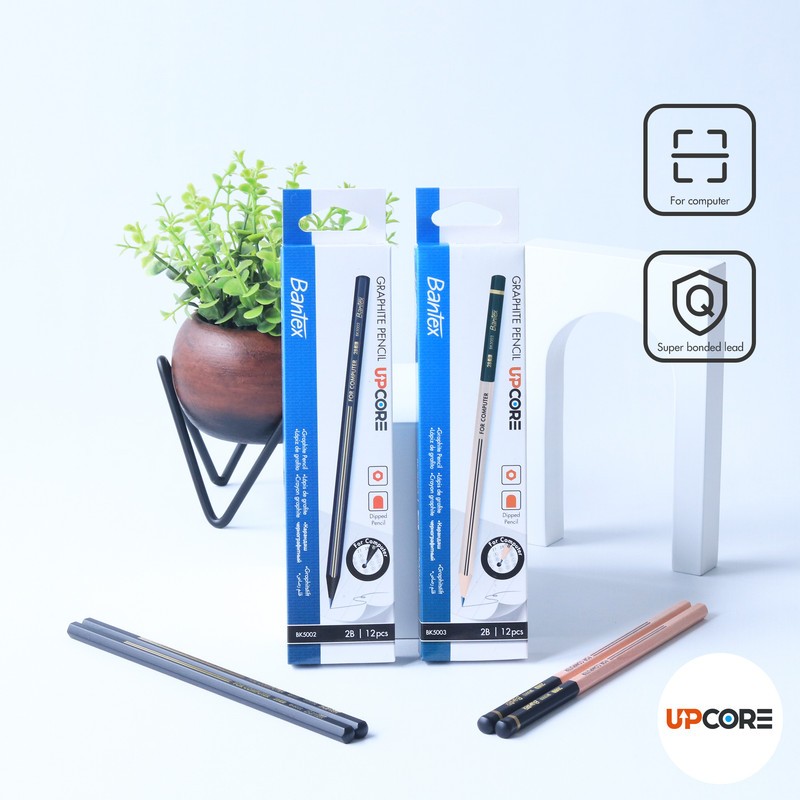 

[Pelangi Stationery] BANTEX Pensil Graphite 2B Pegangan Segi Enam Isi 12 Pcs Per Pack